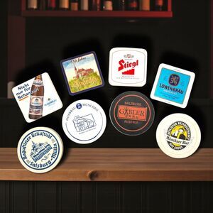 German & Austrian Beer Coaster Lot (8 Styles) Hofbräu Stiegl Andechs Löwenbräu